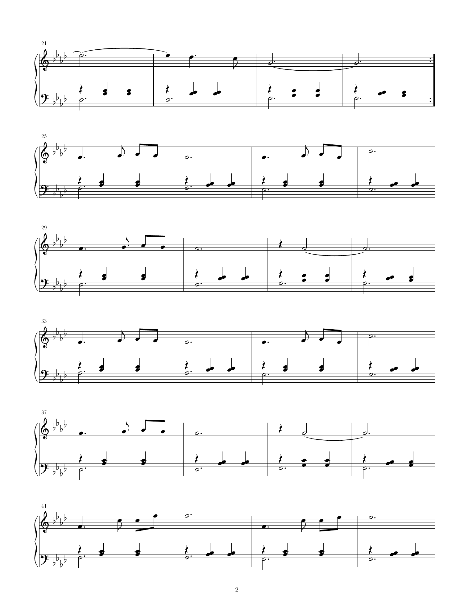 Zweite Seite der Ausgabe von Two Thousand And Twenty’s Melody