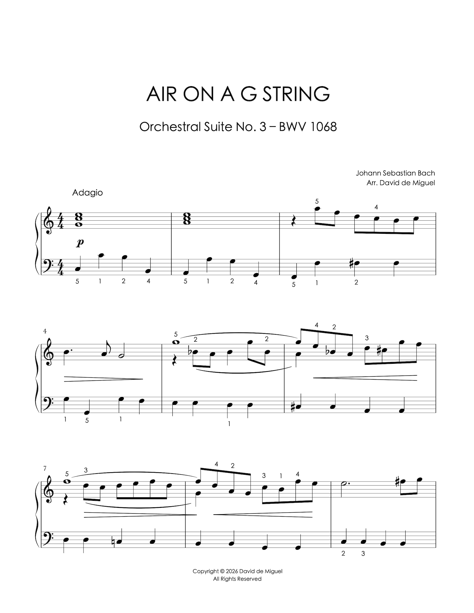 Bach - Air on a G String – BWV 1068
