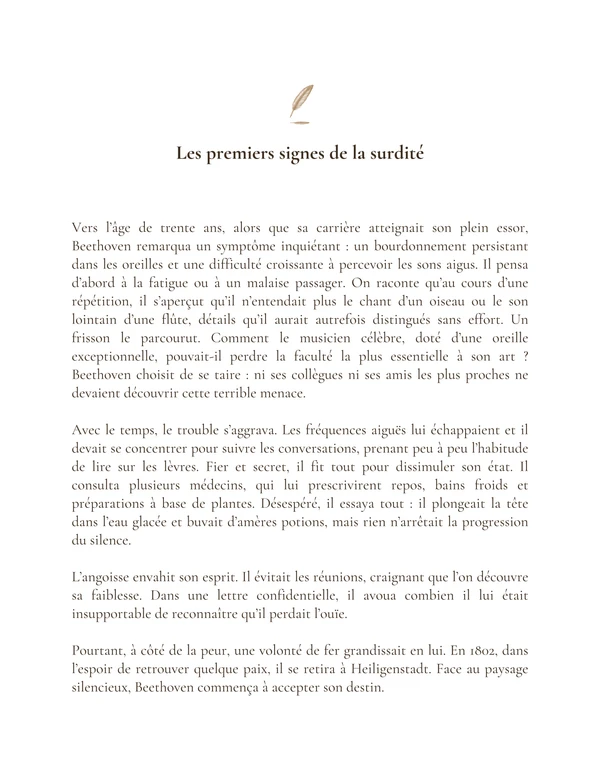 Beethoven — Les premiers signes de la surdité
