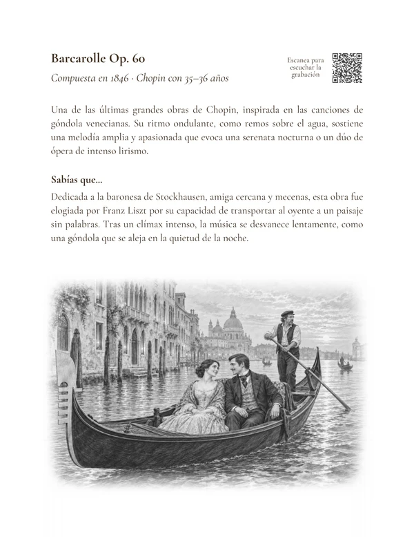 Barcarolle Op. 60 — introducción ilustrada en español