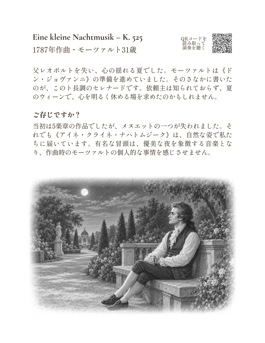 モーツァルトの日本語版作品解説