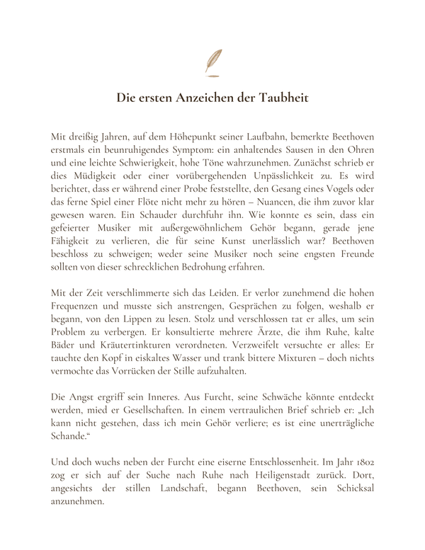 Beethoven — Die ersten Anzeichen der Taubheit
